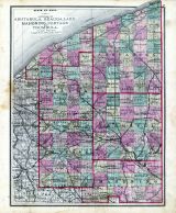 Ohio County Map - Ashtabula, Geauga, Lake, Mahoning, Portage, Trumbull, Fayette County 1875